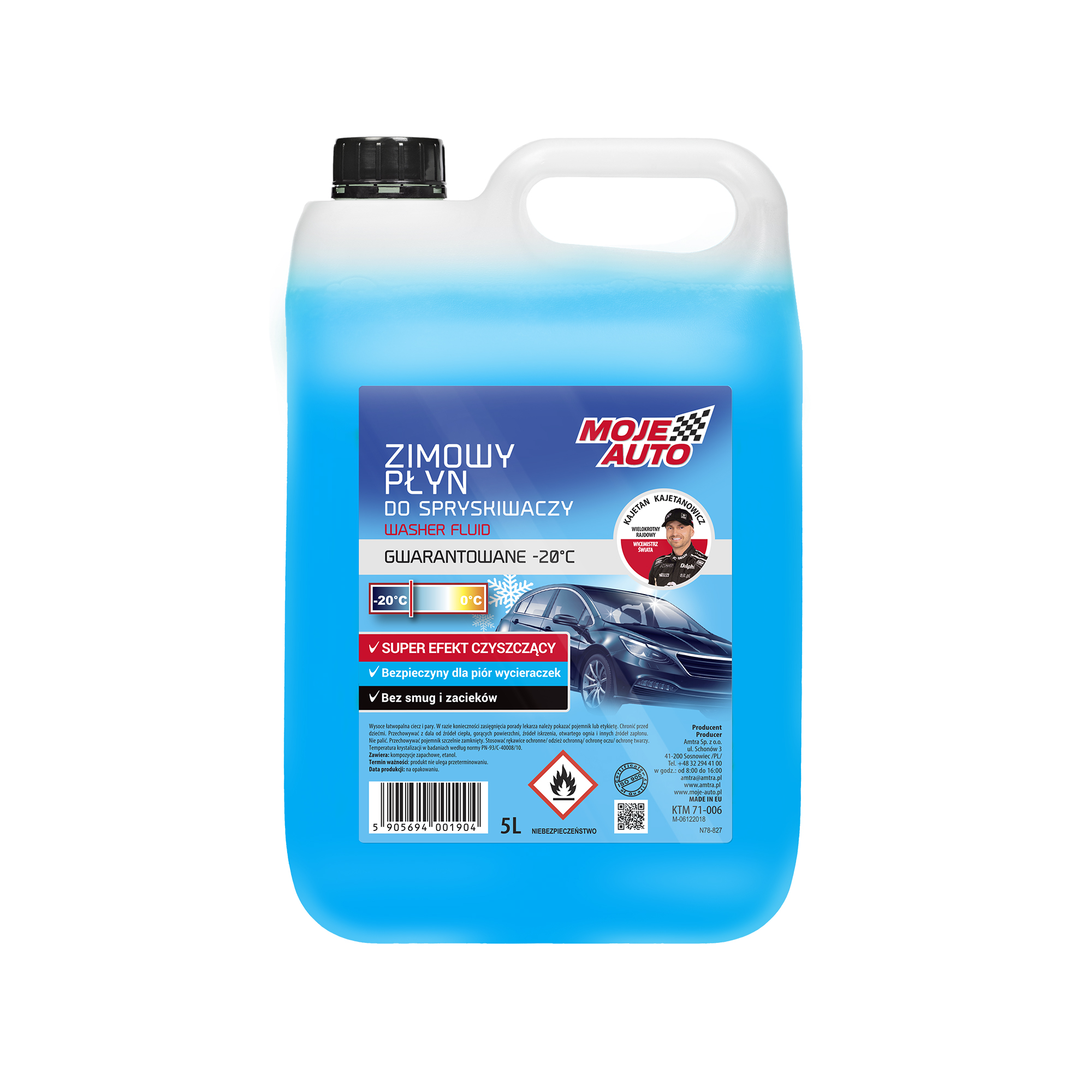 Žieminis langų plovimo skystis 5l -20°c etanol